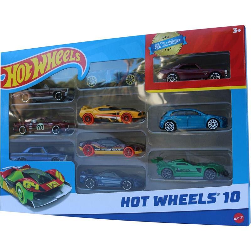 Hot Wheels Die-Cast Pack com 10 Carrinhos Original - MATTEL